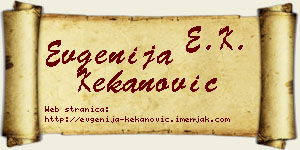 Evgenija Kekanović vizit kartica